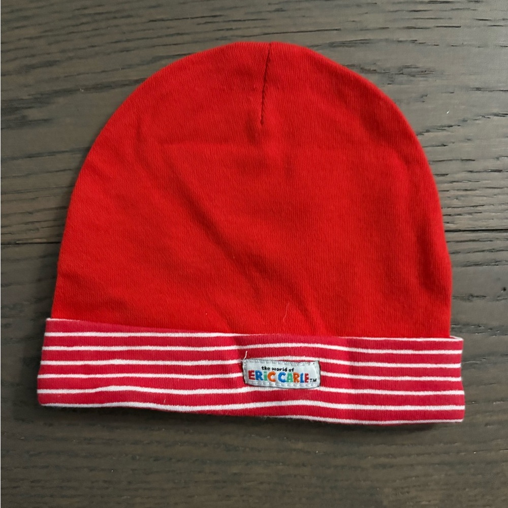 Baby red cotton hat 0-6 months new with tags